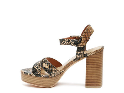 Rag&co tan snake print sandals