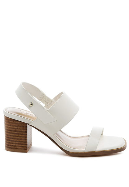 RAG&CO Mellow Tan Block Heel Sandal