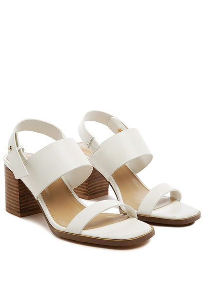 RAG&CO Mellow Tan Block Heel Sandal