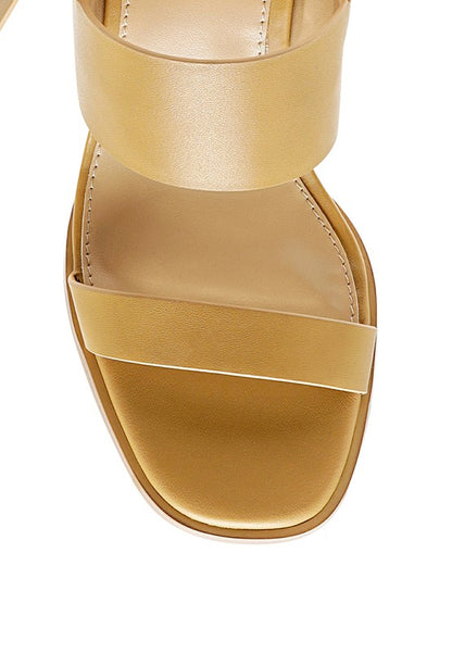 RAG&CO Mellow Tan Block Heel Sandal