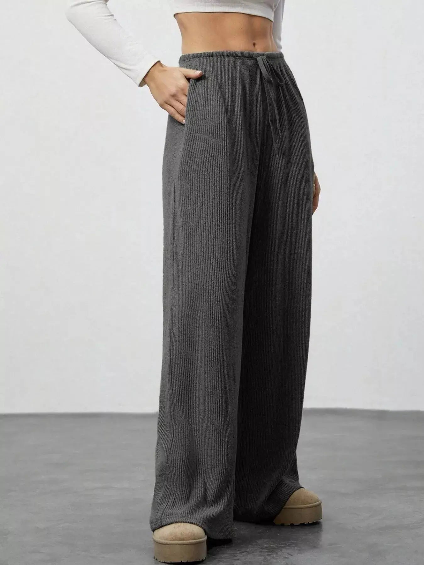 Relaxed Fit Drawstring Pants Simply Love