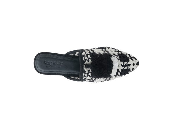 London Rag hand-woven flat mules