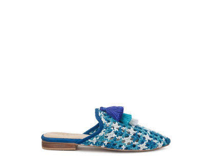 London Rag hand-woven flat mules