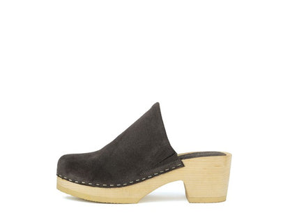 RAG & CO DARCIE TAUPE SUEDE CLOGS