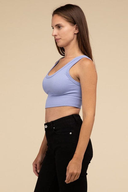 Ribbed Seamless Crop Top.