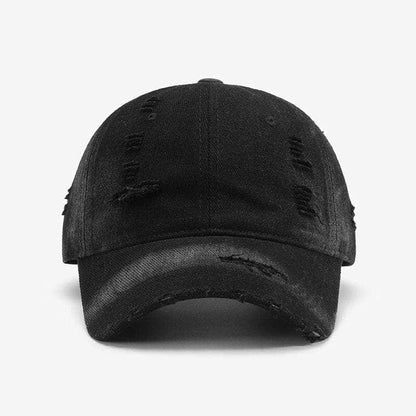 Distressed Adjustable Cotton Baseball Cap.