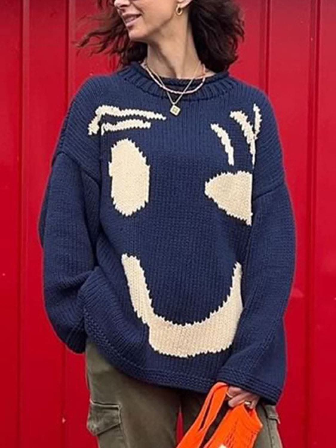 Cozy colorblock pullover, 100% polyester - Love Salve 