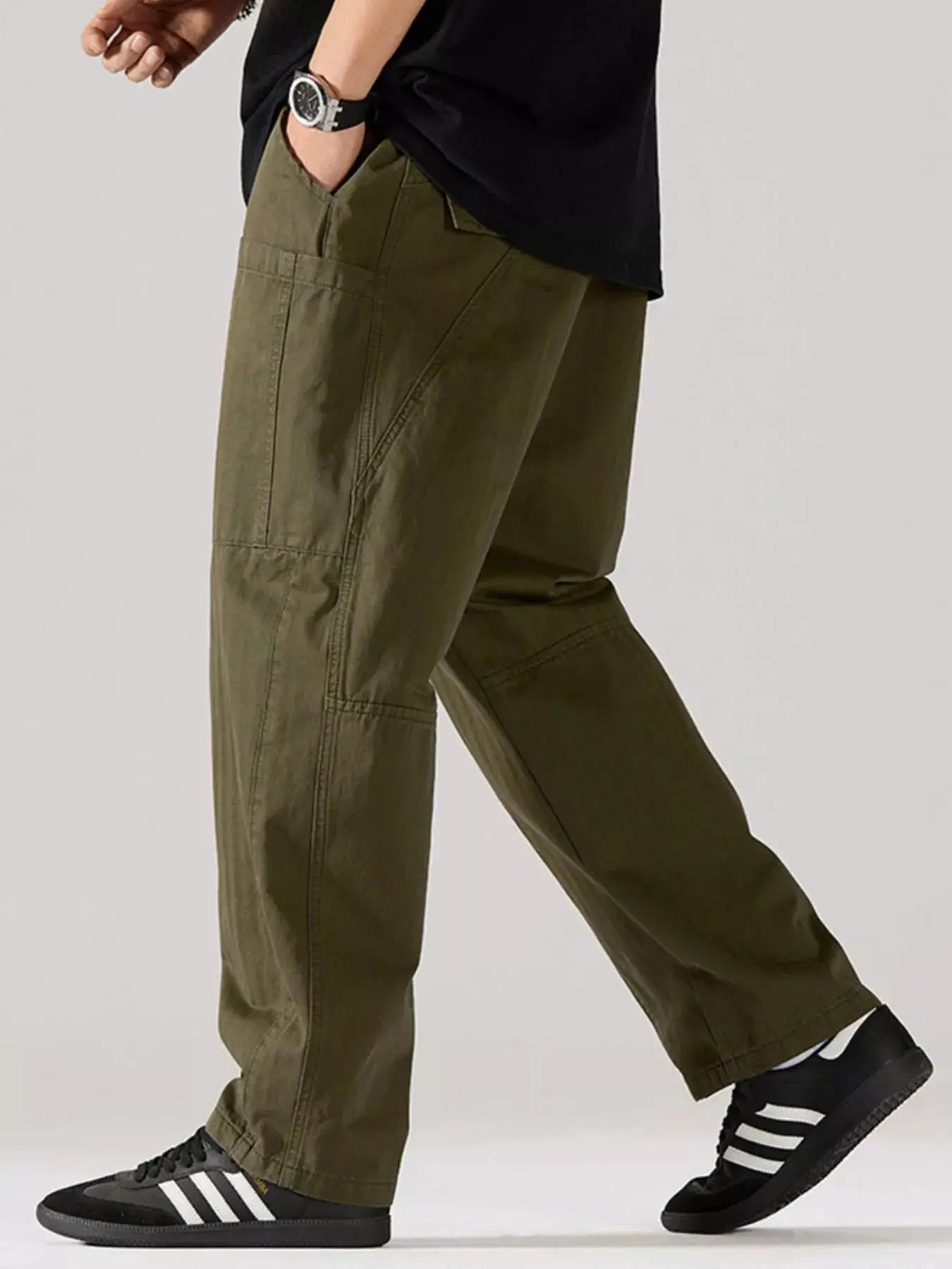 Men's Full Size Relaxed Fit Casual Pants Plus Size Simply Love