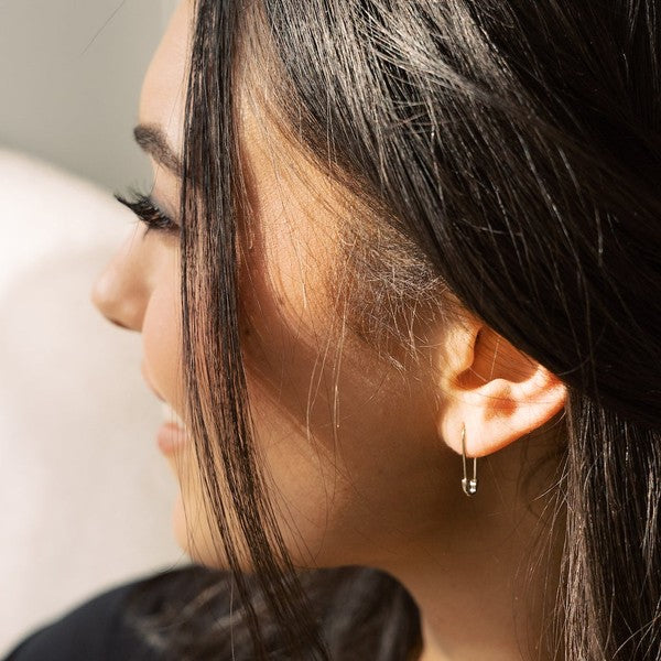 Mini Safety Pin Hoops Coco’s Tee Boutique