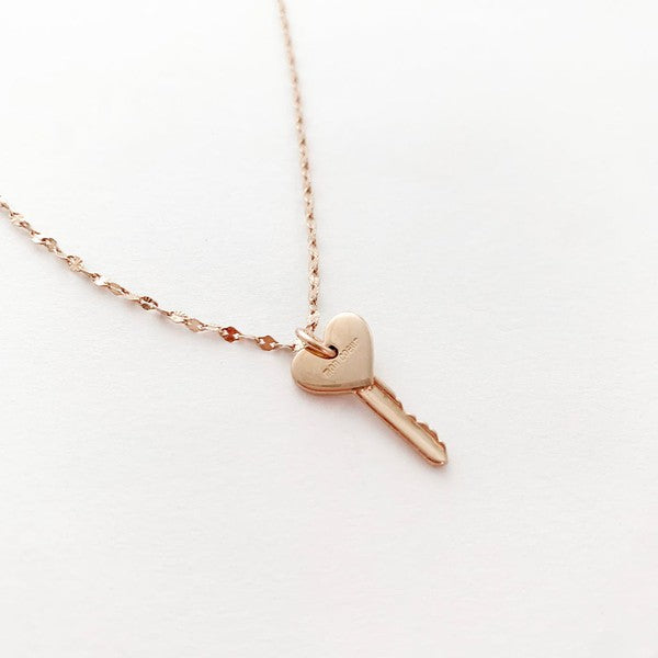 Amour Key to my Heart Necklace Coco’s Tee Boutique
