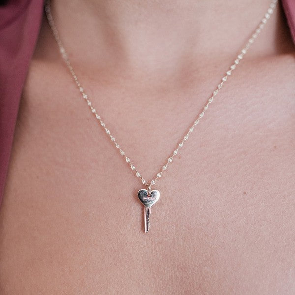 Amour Key to my Heart Necklace Coco’s Tee Boutique