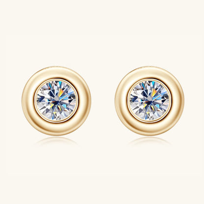 Moissanite 925 Sterling Silver Stud Earrings.