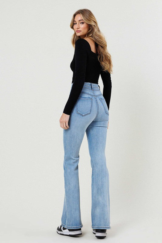 High-Waisted Flare Jeans