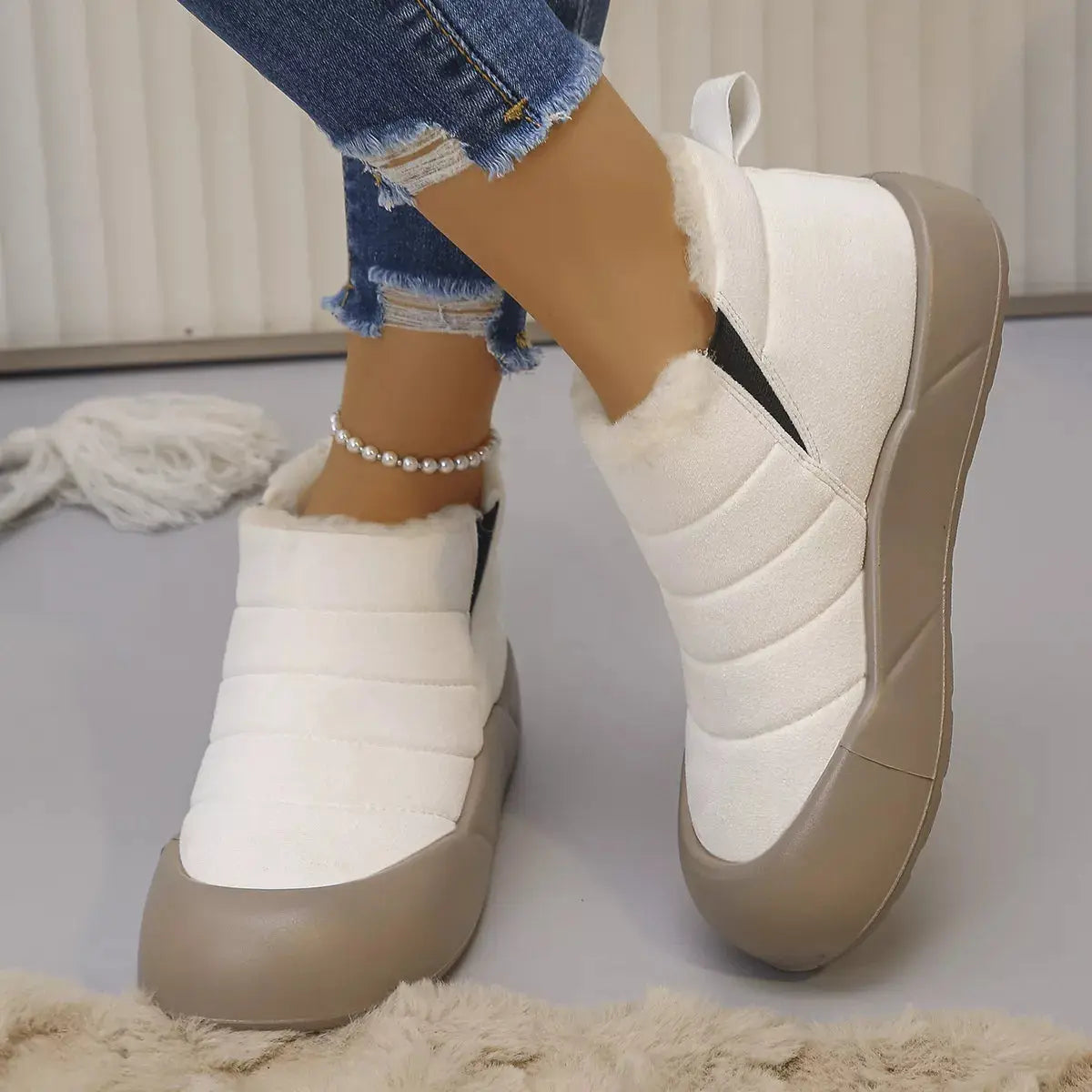 Warm Plush Lined Ankle Boots Simply Love