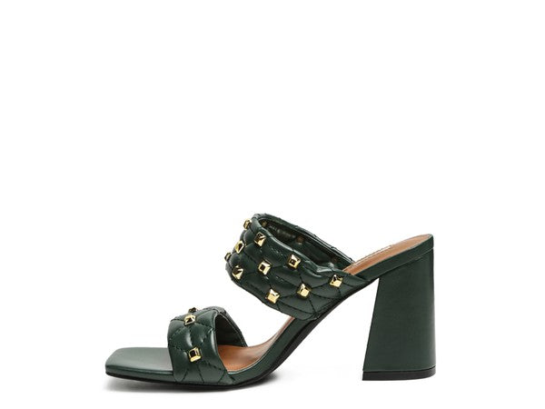 Fischer faux leather block heel sandals