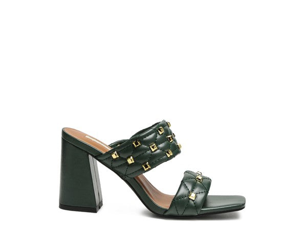 Fischer faux leather block heel sandals