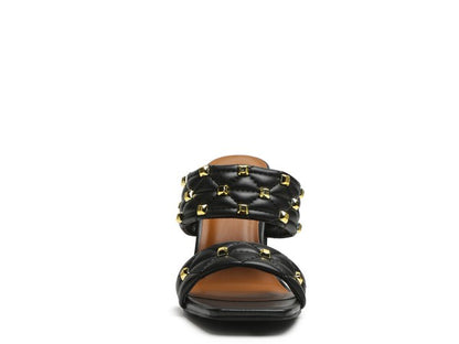 Fischer faux leather block heel sandals