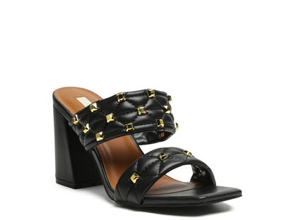 Fischer faux leather block heel sandals