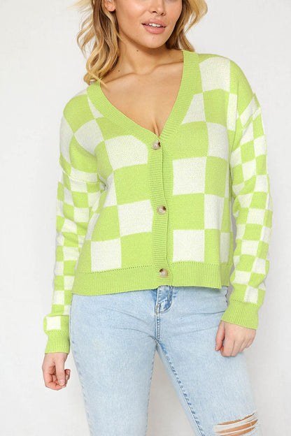 Checkered Cardigan