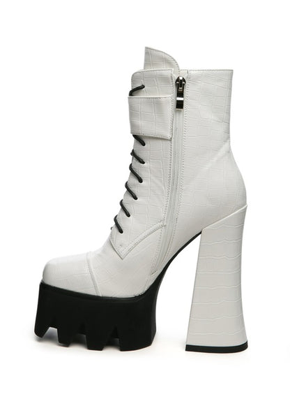 Edgy Block Heel Combat Boot