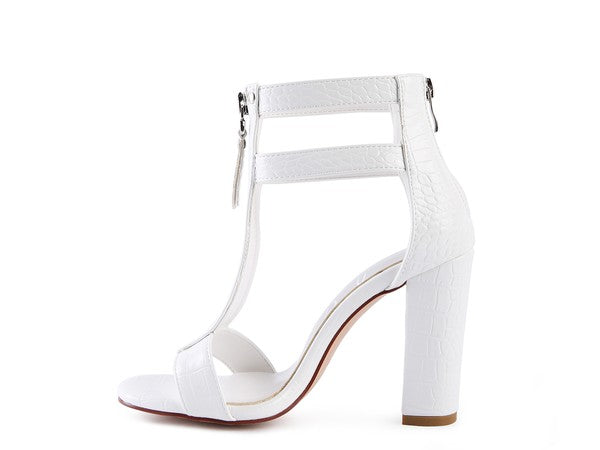 Felicity high heel croc sandals