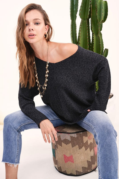 Cozy chic high-low sweater