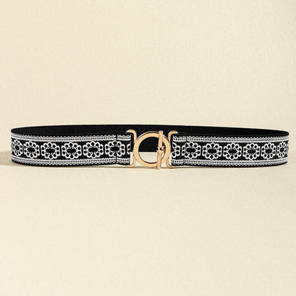 Toggle Clasp Elastic Belt.