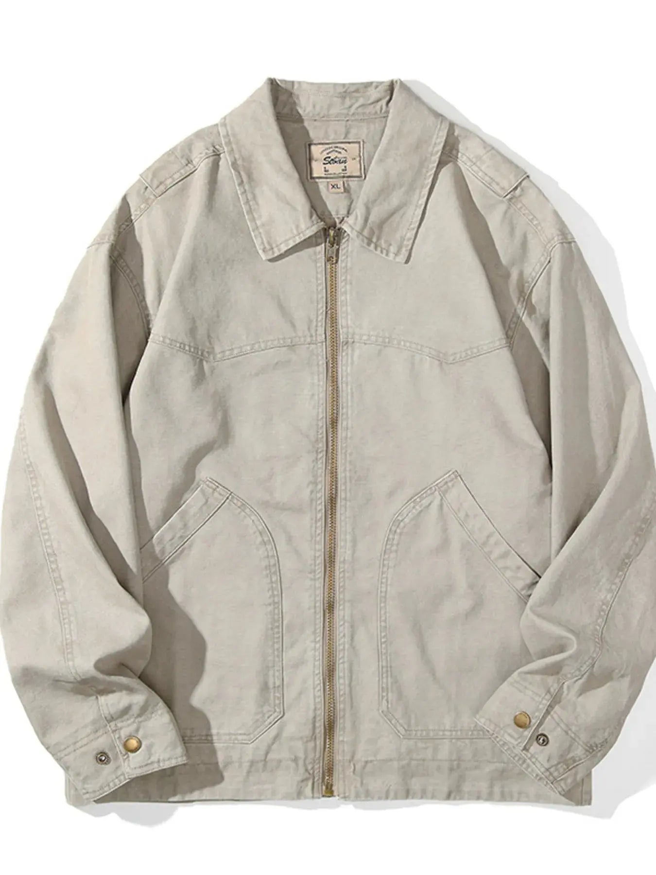 Men's Plus Size Zip-Up Trucker Jacket Simply Love