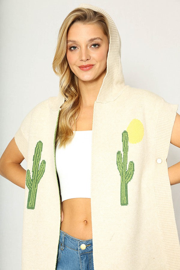 Knit Cactus Poncho Miss Sparkling
