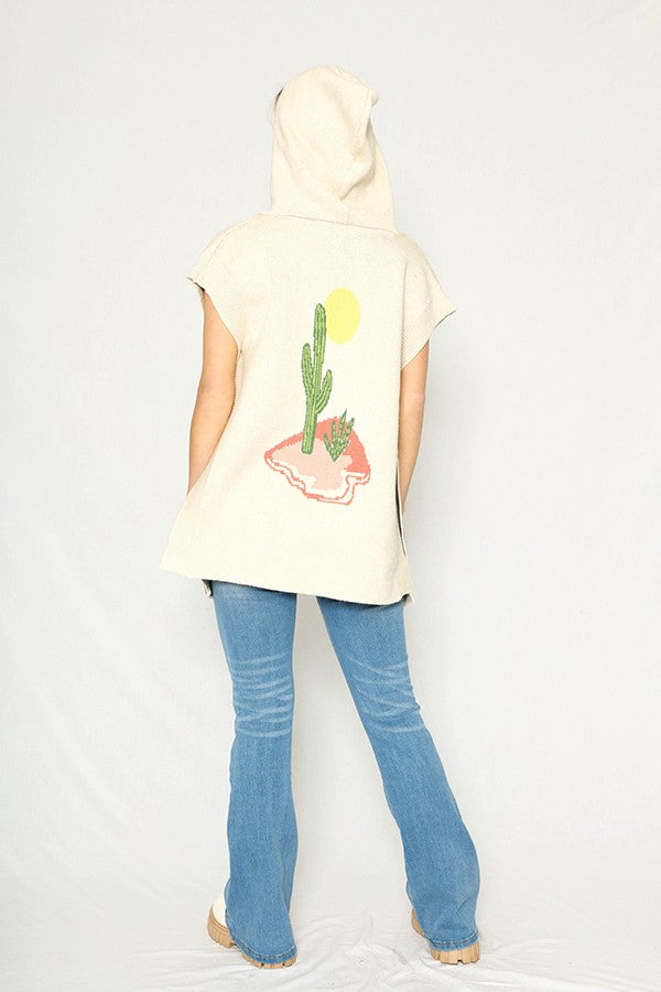 Knit Cactus Poncho Miss Sparkling