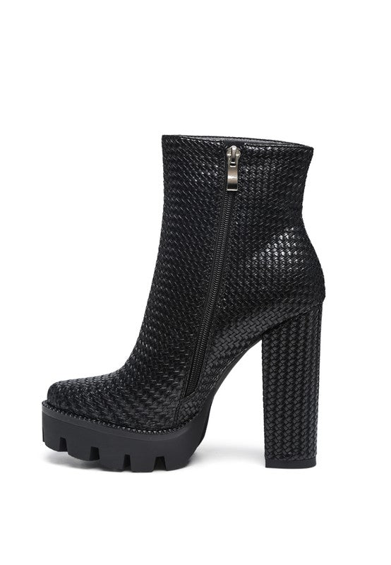 Chic block heeled ankle boots