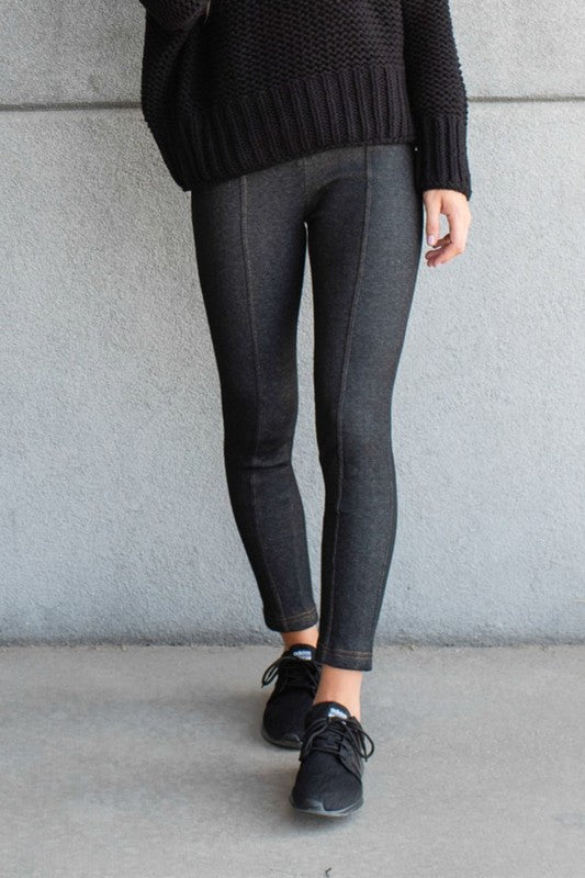 Fleece lined ultra-comfort jeggings