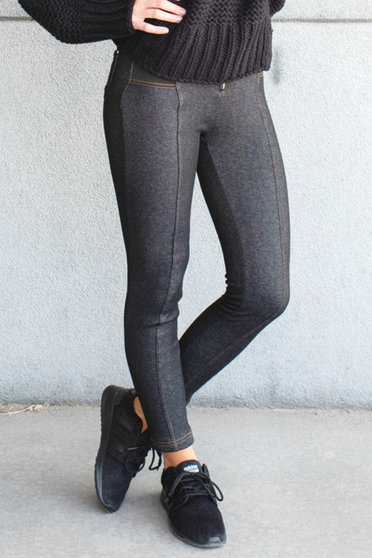 Fleece lined ultra-comfort jeggings