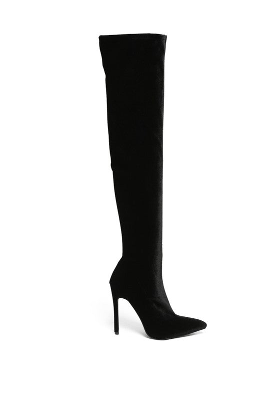 Chic faux suede over-the-knee boots