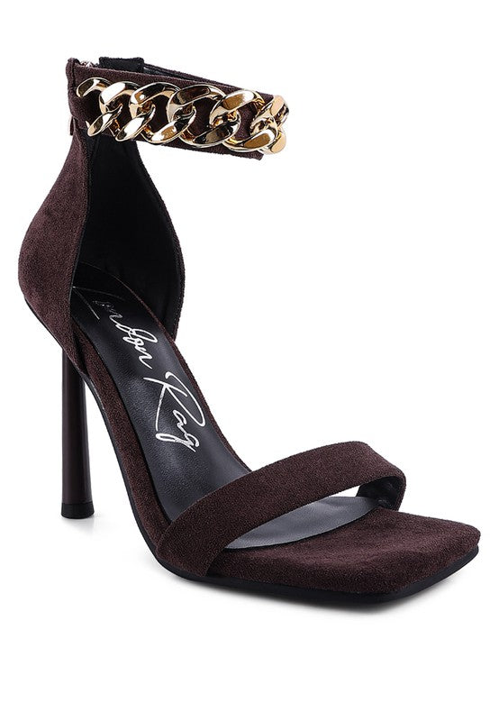 Last Sip Chain Strap Heeled Sandal Coco’s Tee Boutique
