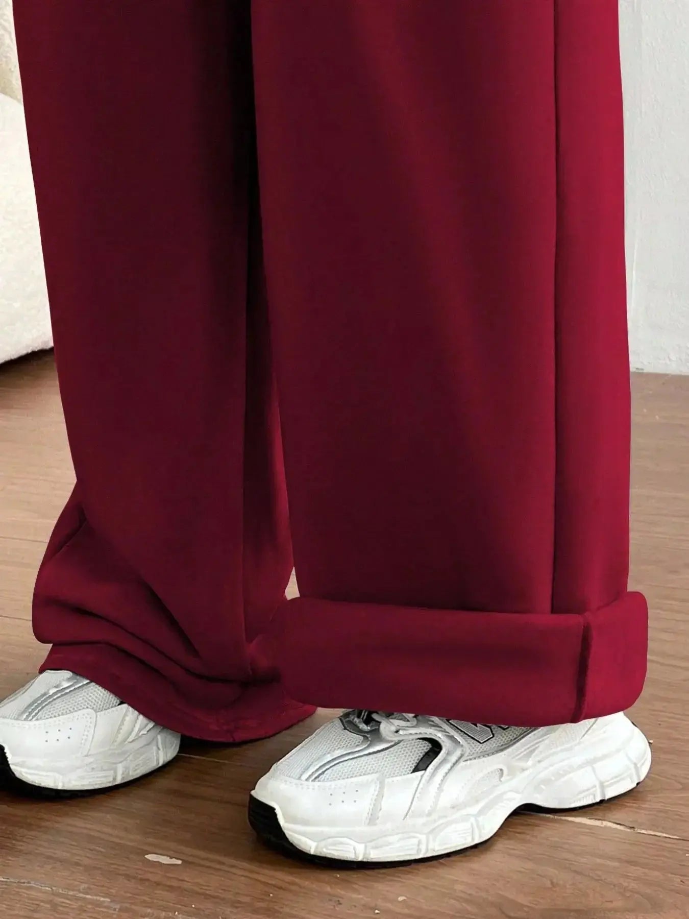 Casual Drawstring High Waist Wide Leg Sweatpants Simply Love