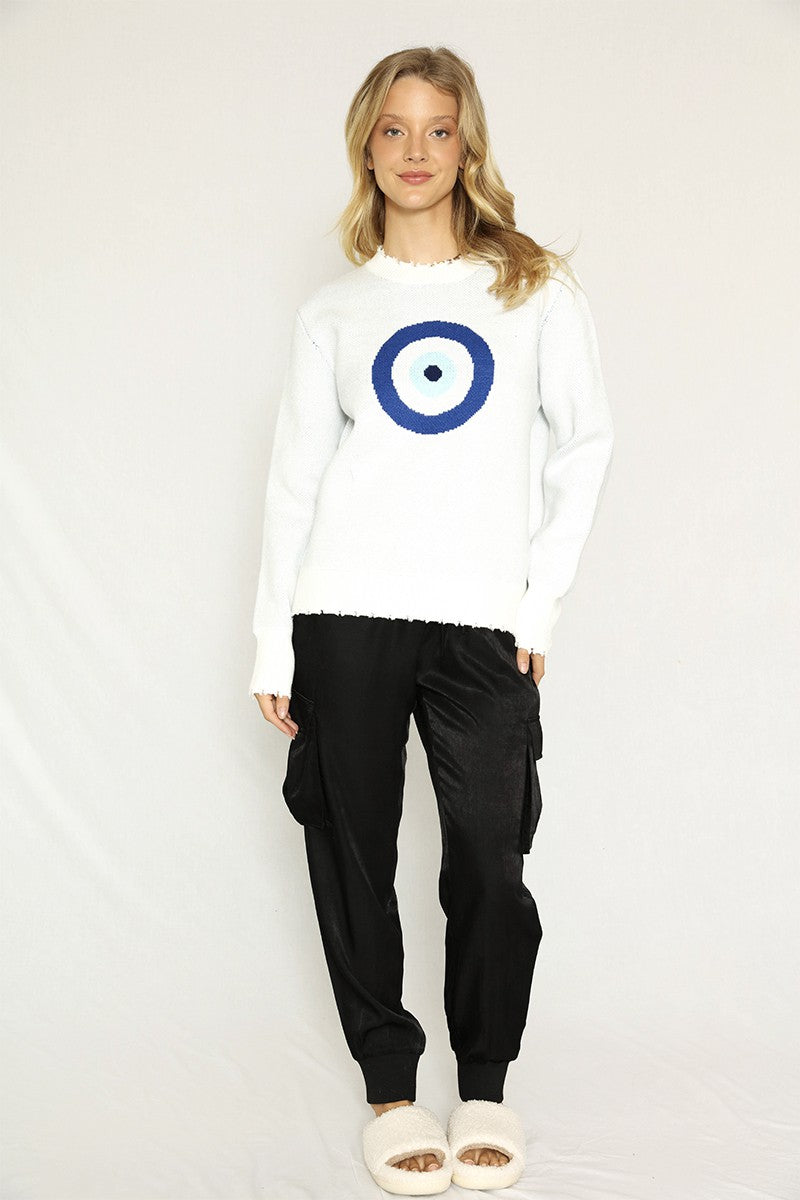 Evil Eye Knit Sweater Miss Sparkling