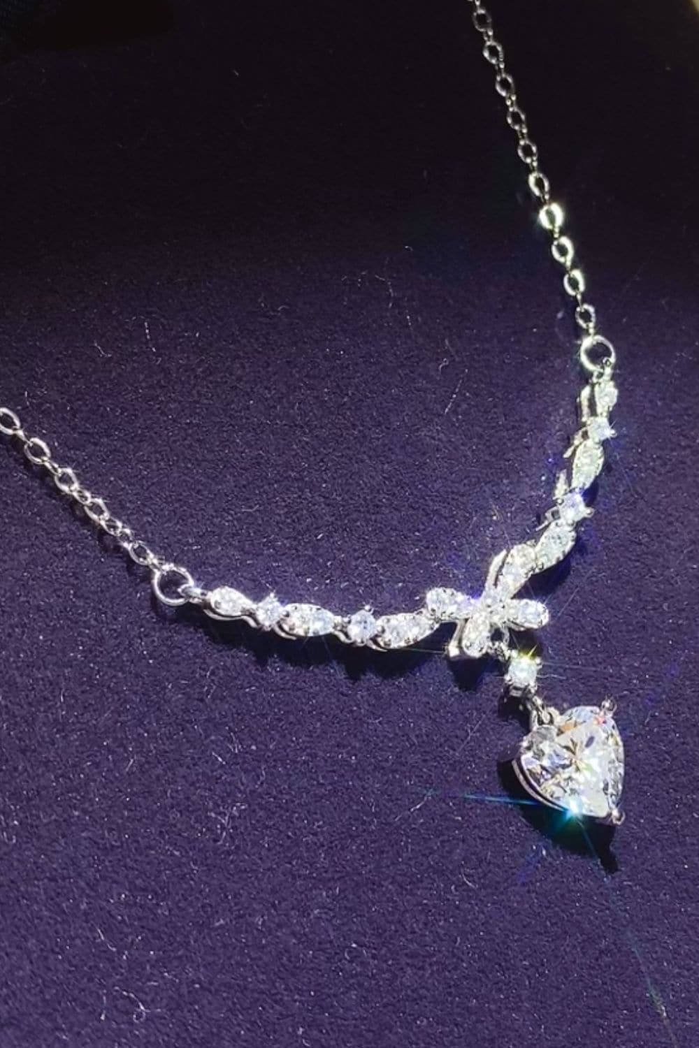 1 Carat 925 Sterling Silver Moissanite Necklace.