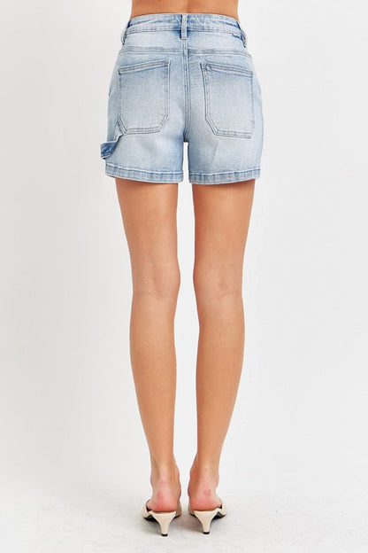 Risen Full Size High Rise Denim Shorts.