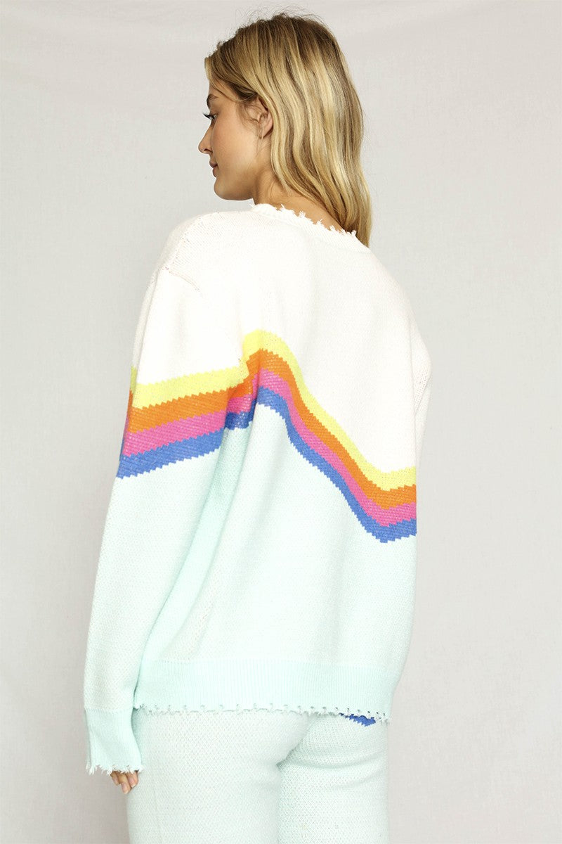 Retro stripe sweater Miss Sparkling