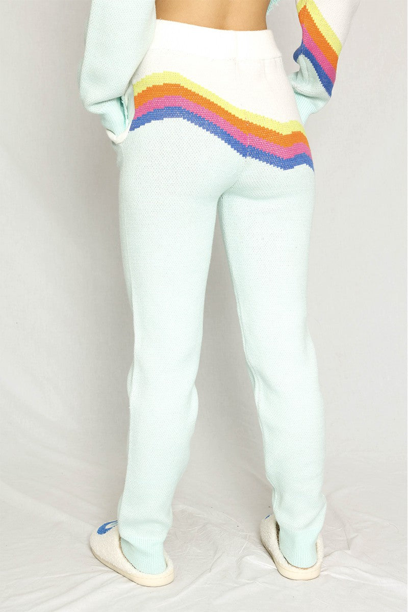Retro stripe knit joggers Miss Sparkling