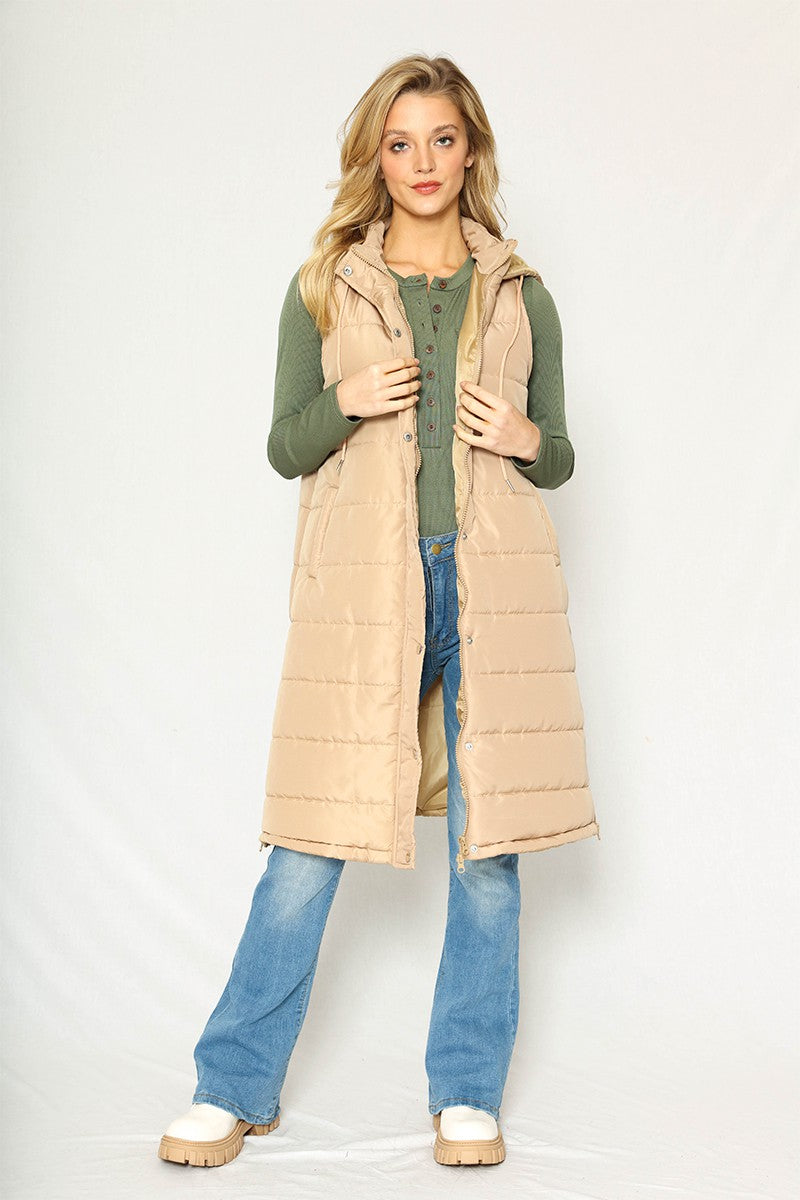 Long Puffer Vest Miss Sparkling