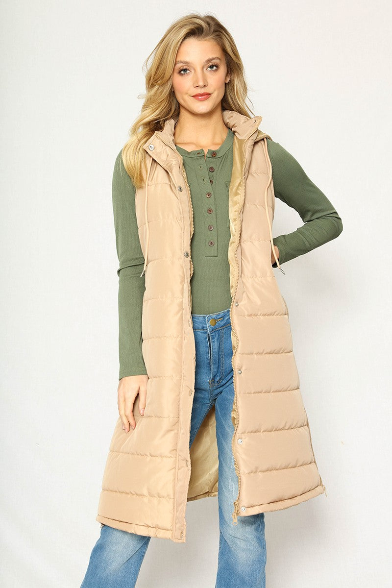 Long Puffer Vest Miss Sparkling