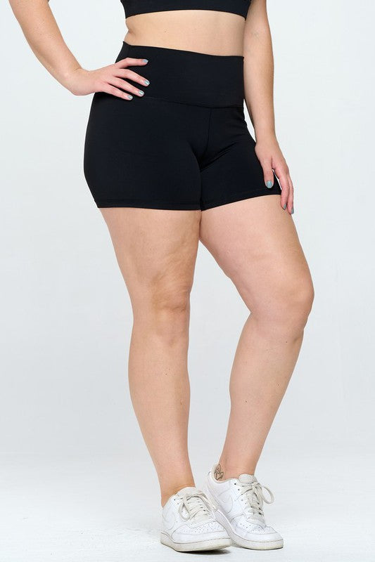 Buttery-soft performance biker shorts with 4-inch inseam