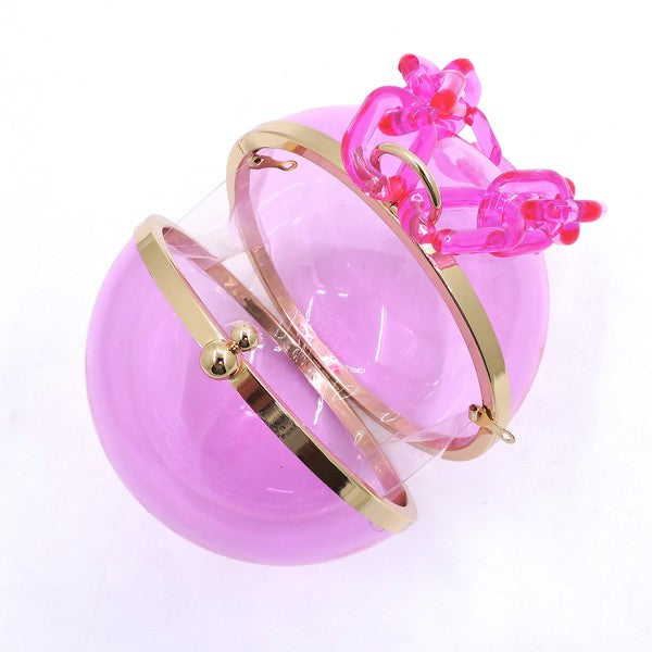 Acrylic Chain Handle See Thru Ball Crossbody Bag Coco’s Tee Boutique