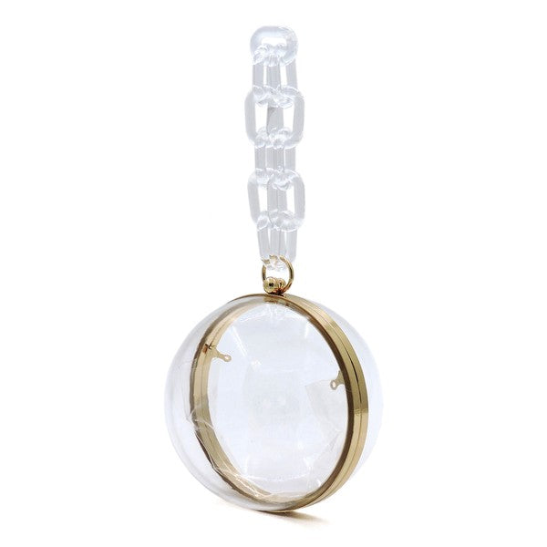 Acrylic Chain Handle See Thru Ball Crossbody Bag Coco’s Tee Boutique