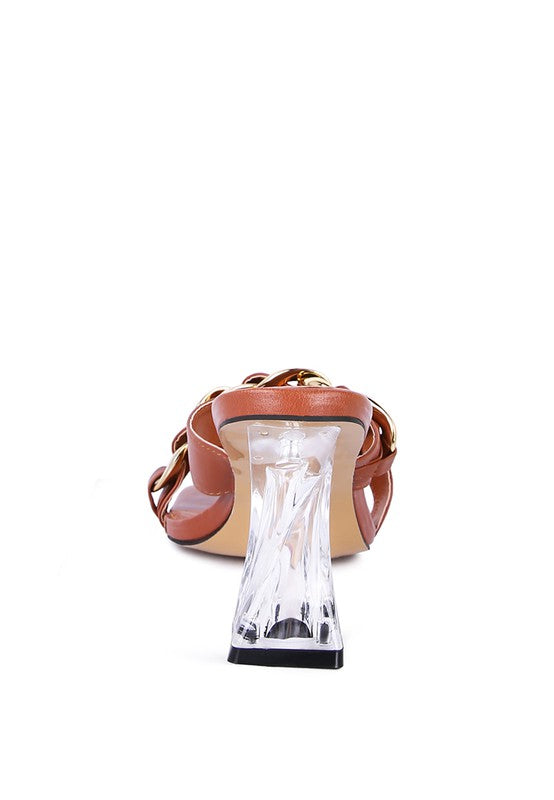 Day In London: Clear Heel Gold Chain Sandals Coco’s Tee Boutique