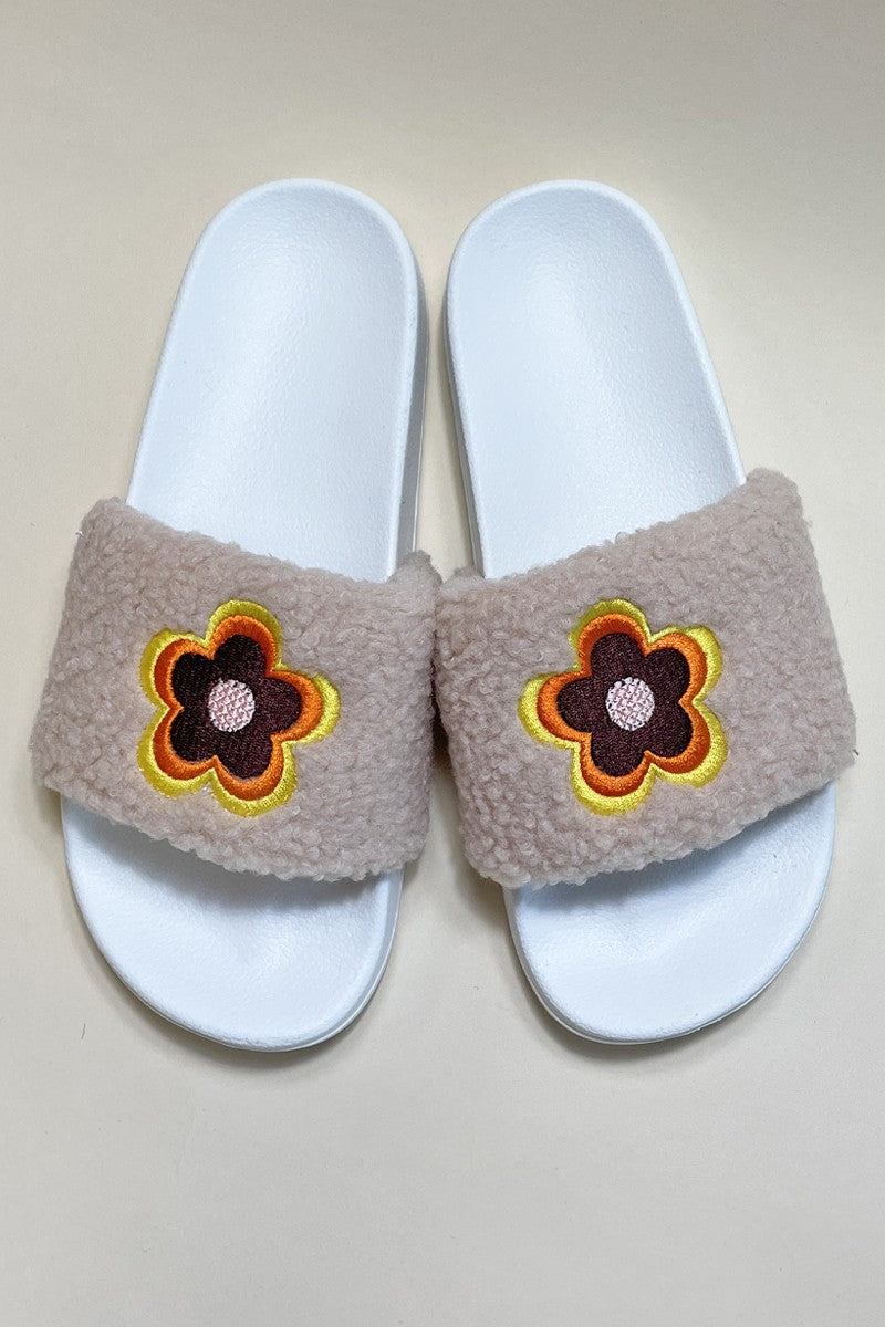 Novelty Sherpa Slides Miss Sparkling