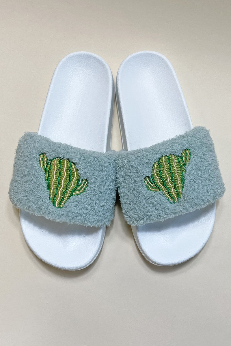 Novelty Sherpa Slides Miss Sparkling