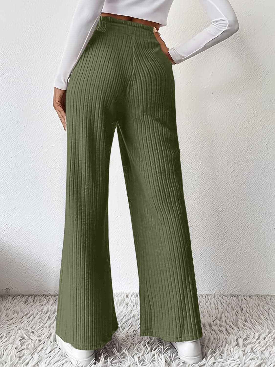 Ribbed High Waist Pants.